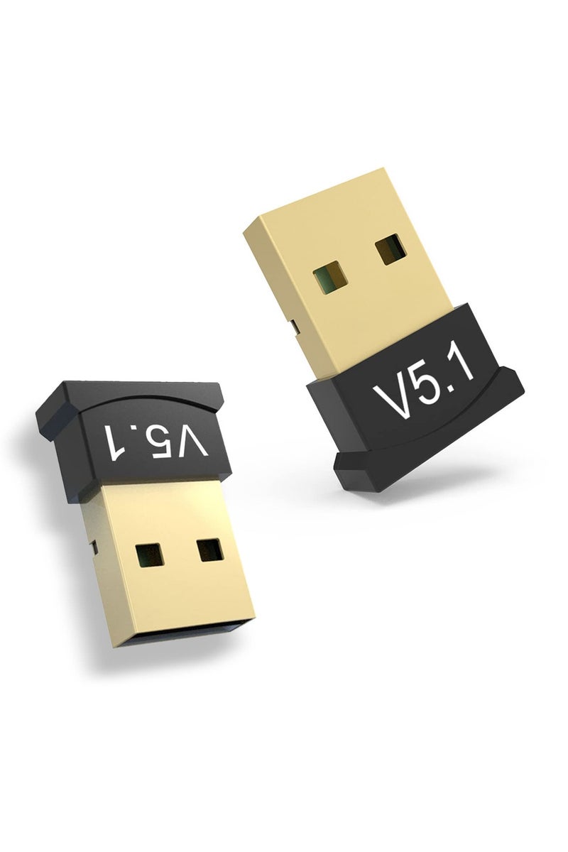 USB Bluetooth Adapter, 5.1 Bluetooth Adapter Receiver Supports Windows 11/10/8.1/7, Suitable For Desktops, Laptops, Mice, Keyboards, Printers, Headphones, Speakers - Image 2