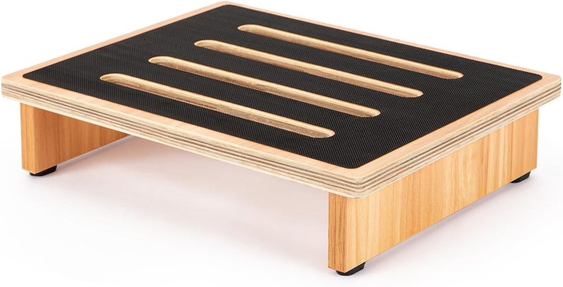 StrongTek 3.5" One Step Stool for Adults, Sturdy Wooden Riser with Non-Slip Rubber Top, 440 lb Capacity, No Assembly Required, Portable for Kitchen, Bathroom, Bedside, Kids & Seniors - Image 1