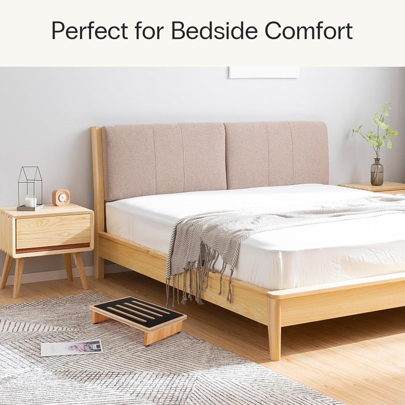 StrongTek 3.5" One Step Stool for Adults, Sturdy Wooden Riser with Non-Slip Rubber Top, 440 lb Capacity, No Assembly Required, Portable for Kitchen, Bathroom, Bedside, Kids & Seniors - Image 5