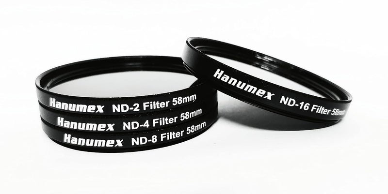 Numex 58mm ND Filter Kit for Canon EOS 1000D/1100D/550D/500D with 4 Filter Pouch - Image 1