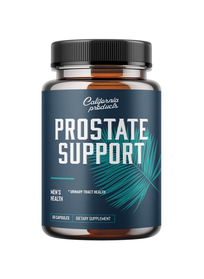 California Products - Prostate Support Supplement For Men Pygeum With Pure Saw Palmetto Berries Extract Vitamins Zinc Plant Sterol Complex Easy Urinary Flow Mens Health - Image 1
