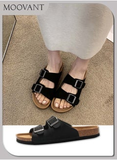 Moovant Arabic Sandals for Women, Fashionable and Versatile Open Toe Slippers, Daily Commuting Beach Casual Cork Sole Adjustable Slippers, Soft and Thick Sole Flats, for Out Wear  - Image 2