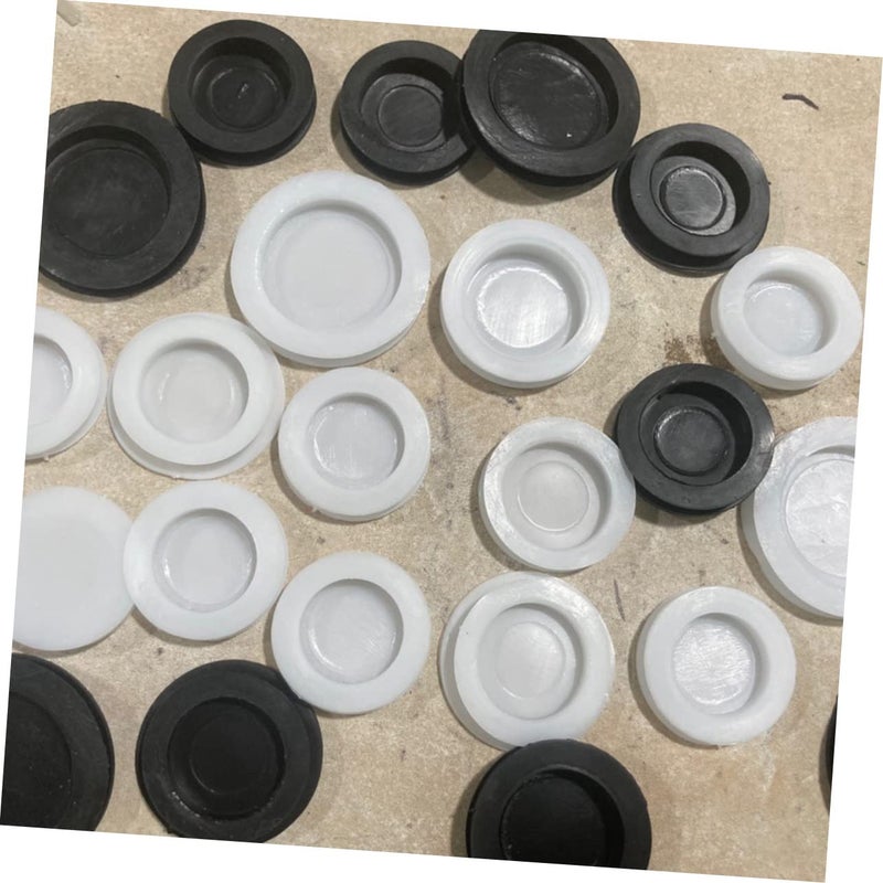 White Plastic Stoppers For Piggy Bank Bottom Plugs Easy To Install 2 Pack - Image 3