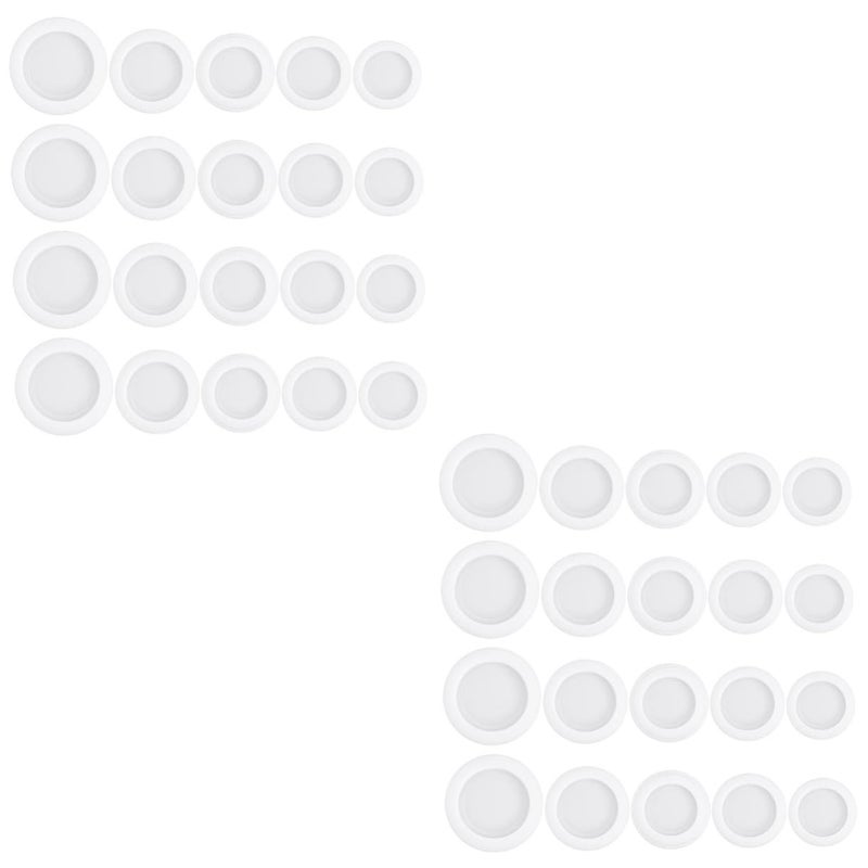 White Plastic Stoppers For Piggy Bank Bottom Plugs Easy To Install 2 Pack - Image 2