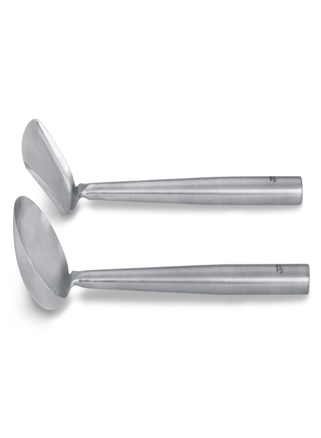 Craft Wok s/s Ladle and Spatula (Turner) Stainless Set with Stainless Handles for Asian Chinese Woks Traditional / 732W326 - Image 3