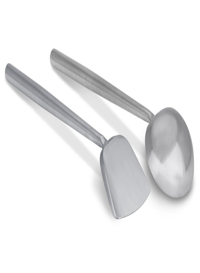 Craft Wok s/s Ladle and Spatula (Turner) Stainless Set with Stainless Handles for Asian Chinese Woks Traditional / 732W326 - Image 2