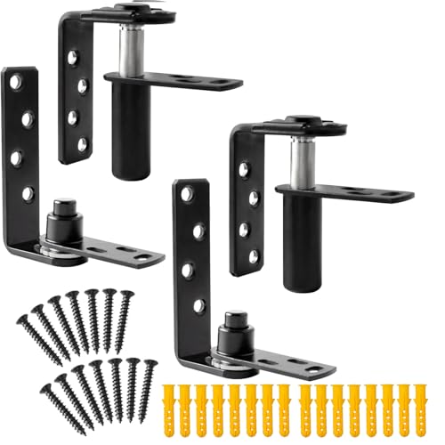 Tambee Saloon Door Hinges Heavy Duty 304 Stainless Steel Double Swing Action Hinge Self Closing for Bar Cafe Patio Doors Black 2 Pack Swing Hinge - Image 1