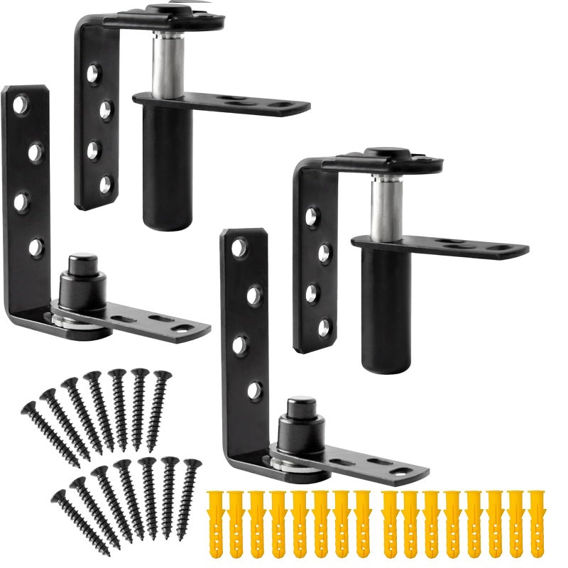 Tambee Saloon Door Hinges Heavy Duty 304 Stainless Steel Double Swing Action Hinge Self Closing for Bar Cafe Patio Doors Black 2 Pack Swing Hinge - Image 2