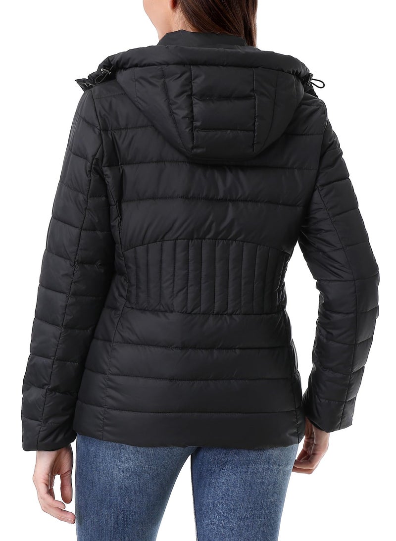 TDYPCI Women's Winter Coat Lightweight Waterproof Puffer Jacket - Quilted Short Down Coat for Women, Ultra Warm Winter Jacket with Hood - Image 5