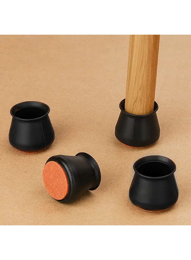 16pcs Transparent White Felt Furniture Leg Covers Silent Floor Protectors for Table Chair - Image 4
