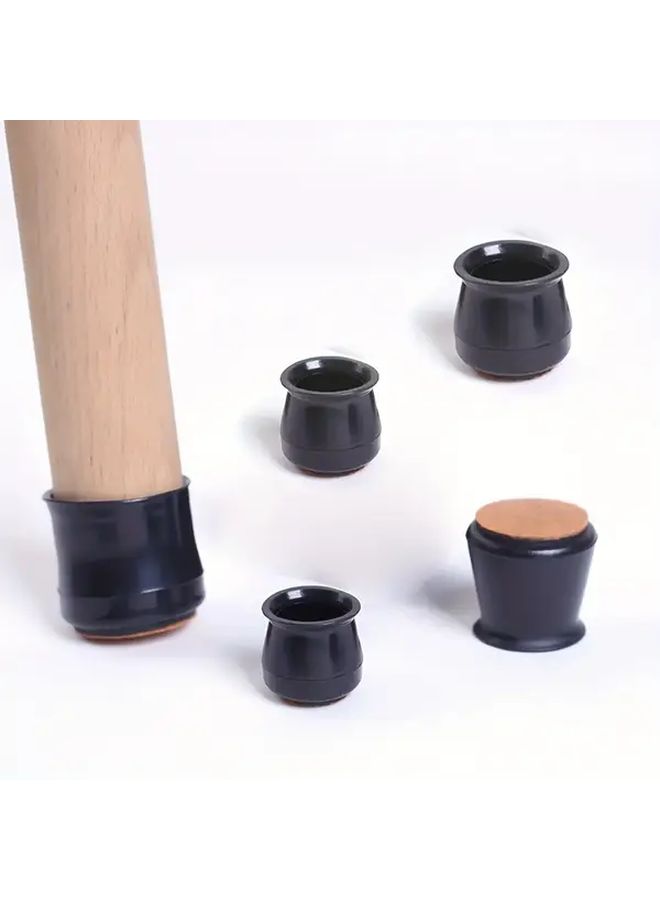 16pcs Transparent White Felt Furniture Leg Covers Silent Floor Protectors for Table Chair - Image 5