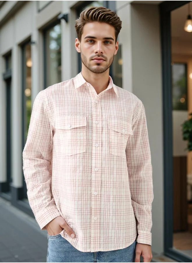 لي كوبر Lee Cooper Checked Shirt with Front Pockets