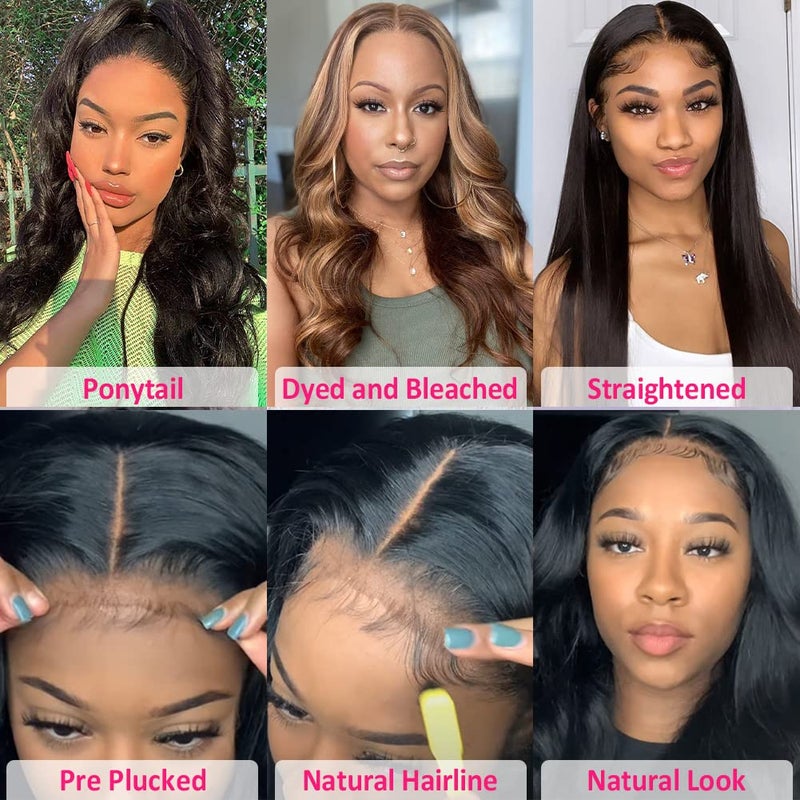 Hedy Glueless Wigs Human Hair Pre Plucked Pre Cut Body Wave 180 Density Wear and Go Human Hair Closure Wigs for Women - Image 4