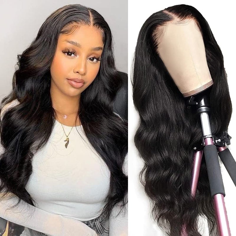 Hedy Glueless Wigs Human Hair Pre Plucked Pre Cut Body Wave 180 Density Wear and Go Human Hair Closure Wigs for Women - Image 1