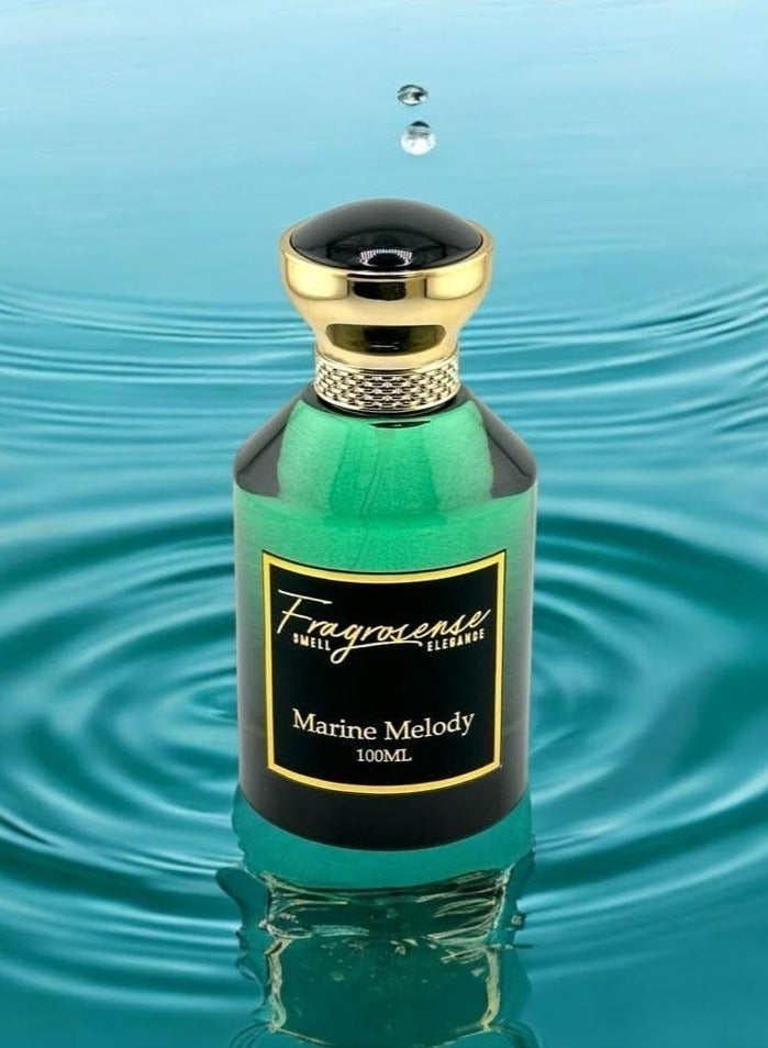Fragrosense Marine Melody Men’s Eau de Parfum 100ml - Aquatic Citrus Fragrance with Mandarin Sea Notes Lavender Cedar Amber Patchouli - Fresh Woody Scent for Daily Wear - Image 3