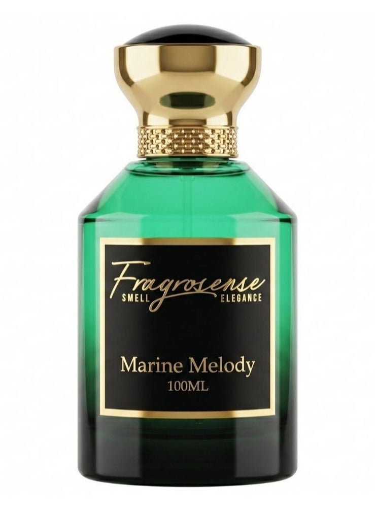 Fragrosense Marine Melody Men’s Eau de Parfum 100ml - Aquatic Citrus Fragrance with Mandarin Sea Notes Lavender Cedar Amber Patchouli - Fresh Woody Scent for Daily Wear - Image 1