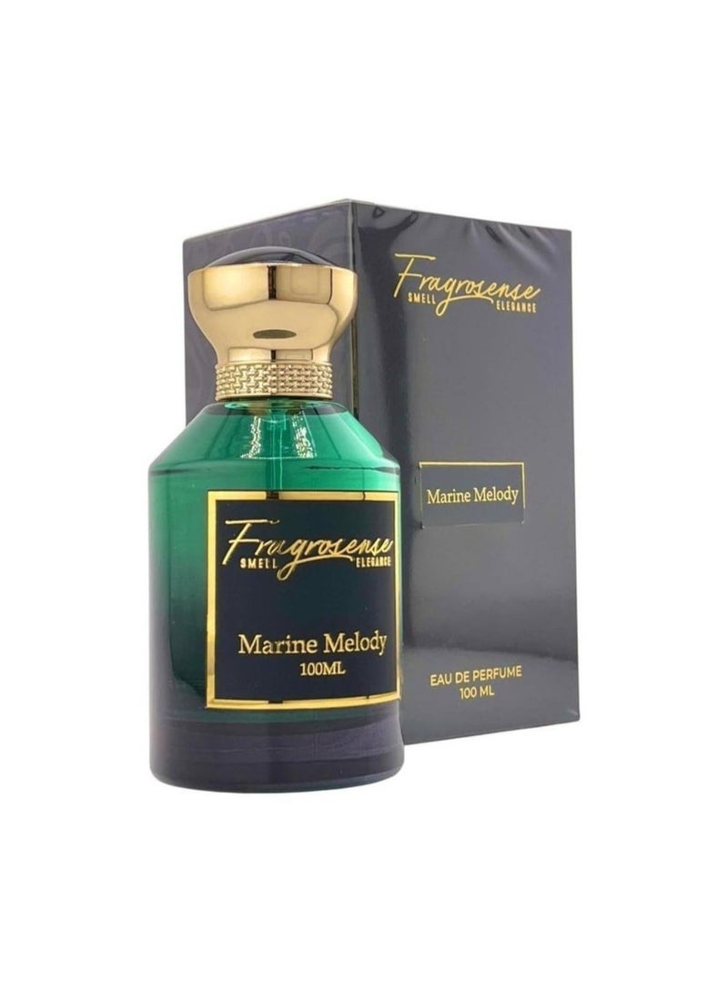 Fragrosense Marine Melody Men’s Eau de Parfum 100ml - Aquatic Citrus Fragrance with Mandarin Sea Notes Lavender Cedar Amber Patchouli - Fresh Woody Scent for Daily Wear - Image 2