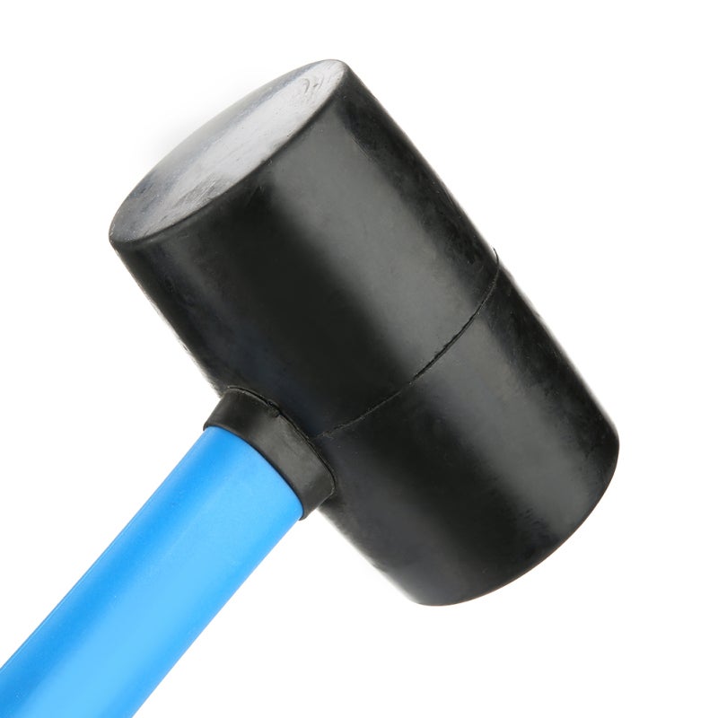 Double Side Rubber Hammer: Elastic Non-damaging Rubber Head, Ergonomic Handle - Soft Hardness Hammer for Floor Tile Glass Installation - Image 4