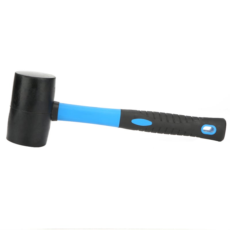 Double Side Rubber Hammer: Elastic Non-damaging Rubber Head, Ergonomic Handle - Soft Hardness Hammer for Floor Tile Glass Installation - Image 2