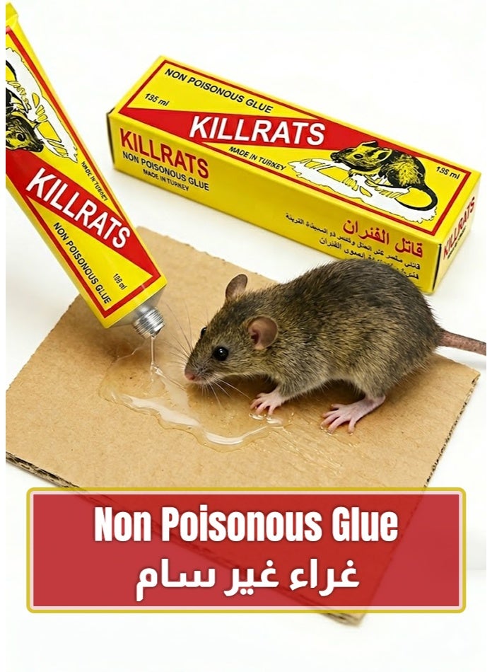 general KILLRATS Rat Glue Tube 135ML Combo Pack (2 Pcs) – Strong Transparent Rodent Adhesive for Rats & Mice, Non-Poisonous Heavy Duty Pest Control Glue - Image 3
