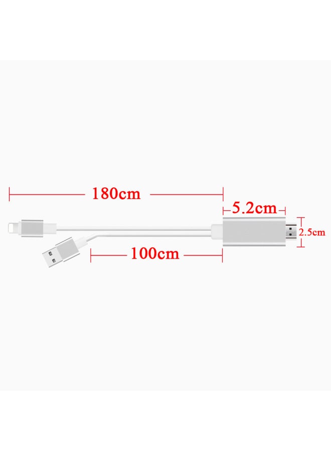نيوترل كابل تحويل من Apple iPad إلى HDMI لشاشة عرض عالية الدقة، كابل برق للعرض على شاشة التلفزيون أو جهاز العرض - Image 4