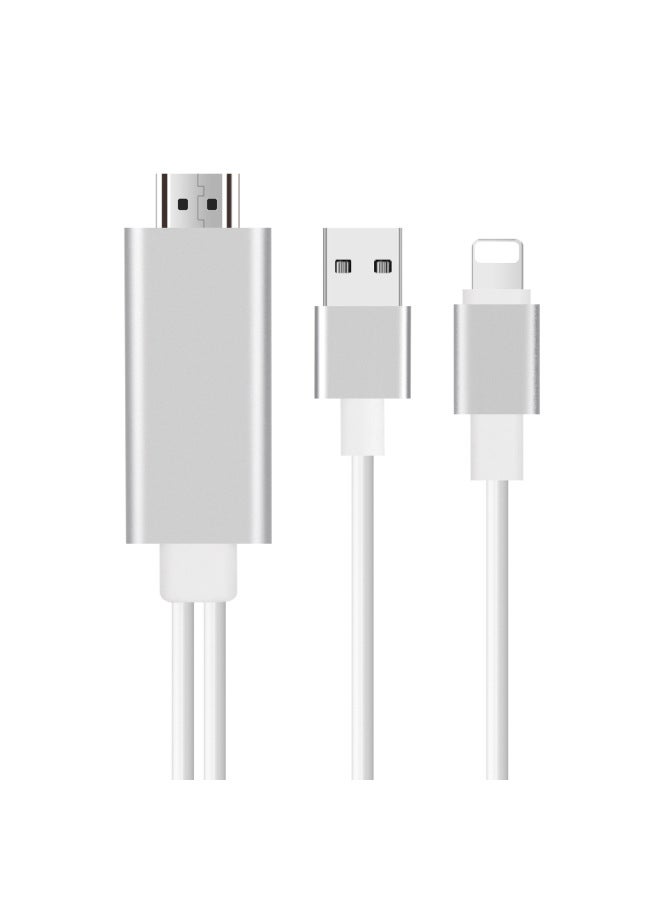 نيوترل كابل تحويل من Apple iPad إلى HDMI لشاشة عرض عالية الدقة، كابل برق للعرض على شاشة التلفزيون أو جهاز العرض - Image 1