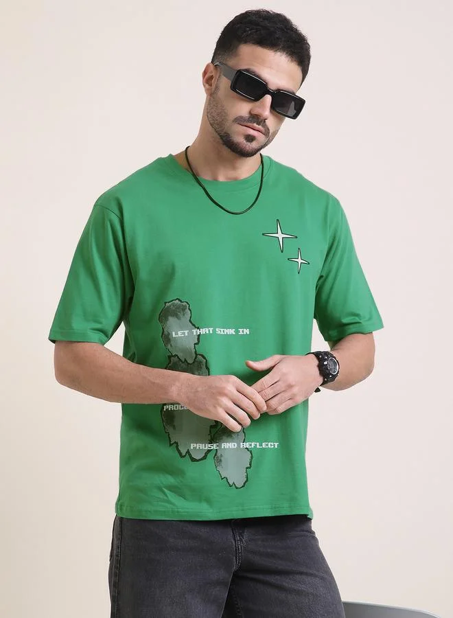 Difference of Opinion Men Oversized Short Sleeve Printed T-Shirt