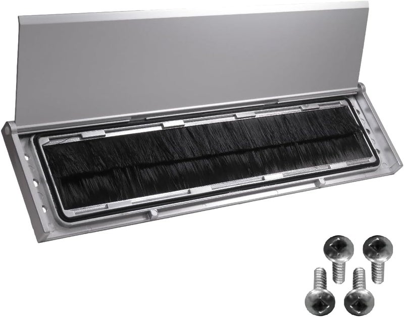 Draft Dodger 11.5" Insulated Universal Single Side Surface Mount Satin Silver Mail Slot - Image 2