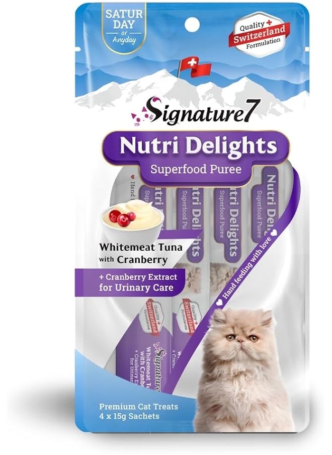 Signature7 - Nutri Delights Whitemeat Tuna With Cranberry Sat Puree 60G 4Pcs - Image 1