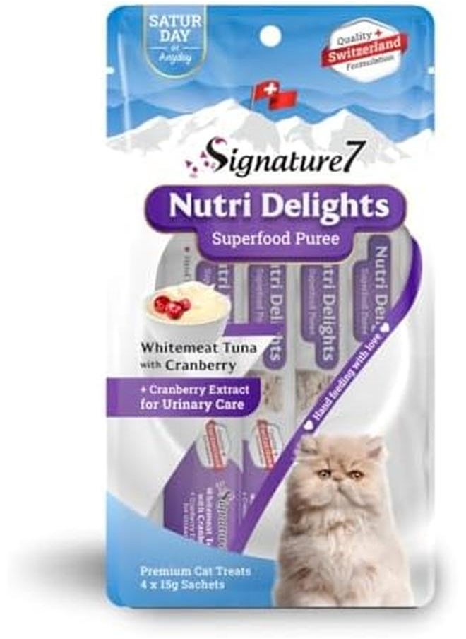 Signature7 - Nutri Delights Whitemeat Tuna With Cranberry Sat Puree 60G 4Pcs - Image 1