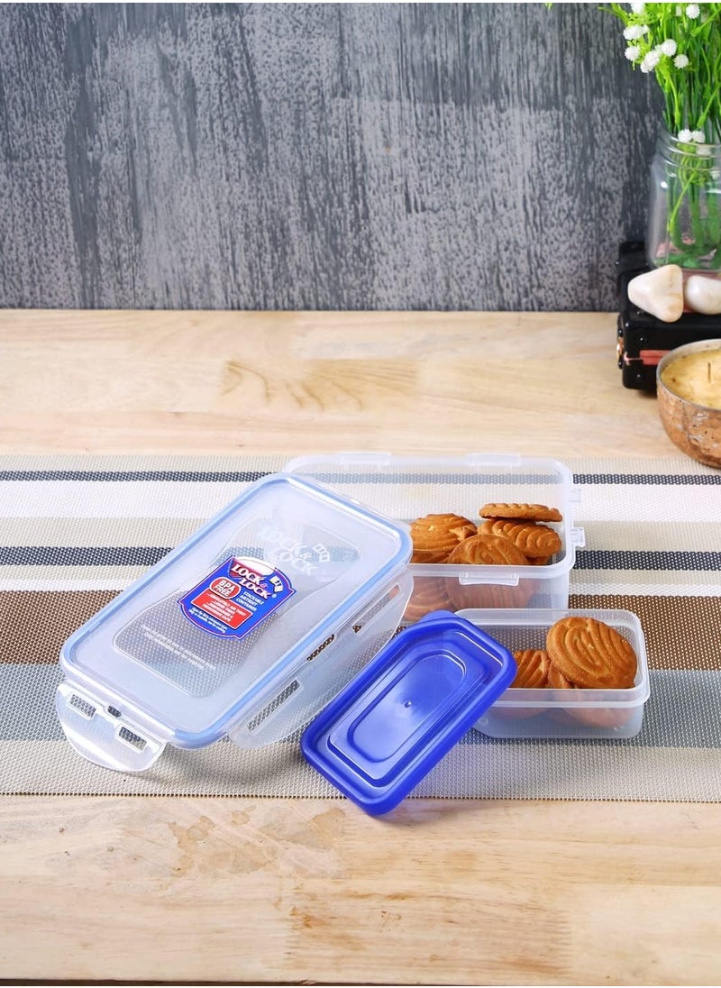 LocknLock 550ml Rectangular  Airtight Food Storage Container with Sauce Tray - BPA-Free, Microwave, Freezer, and Dishwasher Safe