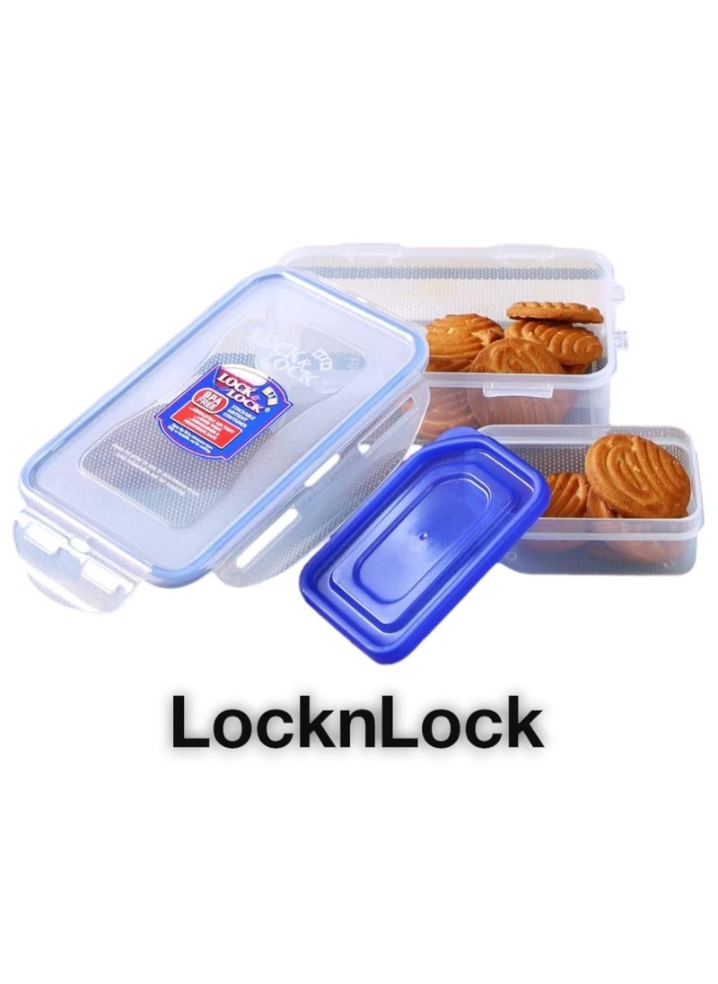 LOCK & LOCK LocknLock 550ml Rectangular  Airtight Food Storage Container with Sauce Tray - BPA-Free, Microwave, Freezer, and Dishwasher Safe  - Image 3