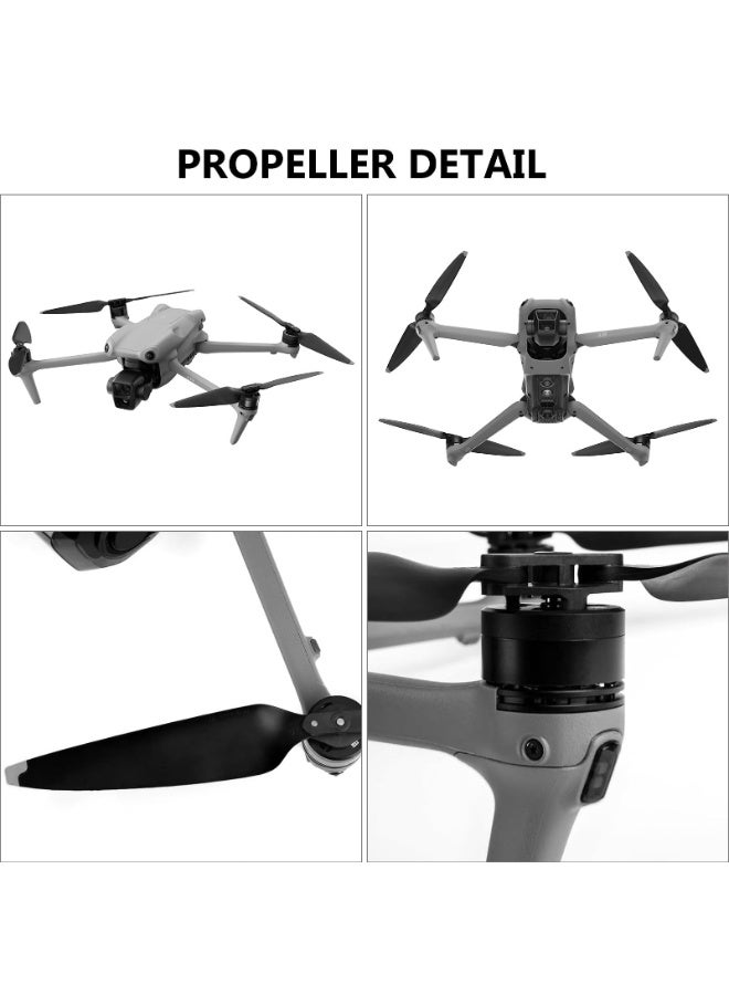 KISSUN Air 3 Propeller, 8 Pieces Drone Air 3 Propeller with Push Type Quick Release Design, Air 3 Accessories for Drone Replacement, Low Noise & Quick Release Propeller (Silver) - Image 4