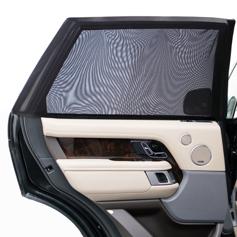 Autopect Side Window Sunshade Sock Screen-Shade (Pack of 2) â€“ Block Sun Rays to Keep Car Interior Cool and Comfortable â€“ Elasticized Universal Fit Mesh Sun Shade for Car, Truck, SUV, Van - Image 1