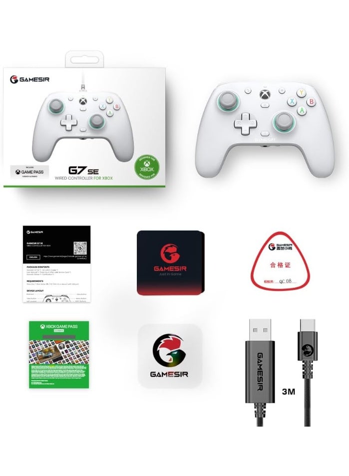 جيم سير جهاز تحكم سلكي GameSir G7 SE لجهاز Xbox Series X|S و Xbox One و Windows 10/11؛ جهاز تحكم سهل الاستخدام مع عصي تحكم بتقنية Hall ومخرج صوت 3.5 مم - Image 2