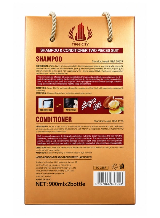 Moroccan Argan oil Shampoo & Conditioner 900ML + 900ML - Image 2