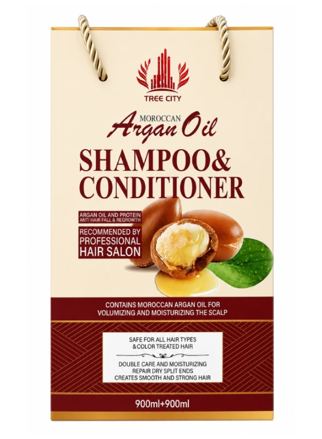 Moroccan Argan oil Shampoo & Conditioner 900ML + 900ML - Image 1