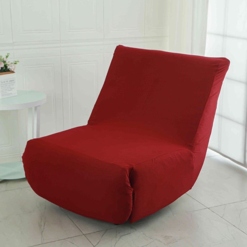 Functional Caterpillar Sofa Cover All-inclusive Elastic Thickened One-piece Lazy Sofa Cover Dustproof Plaid wine red