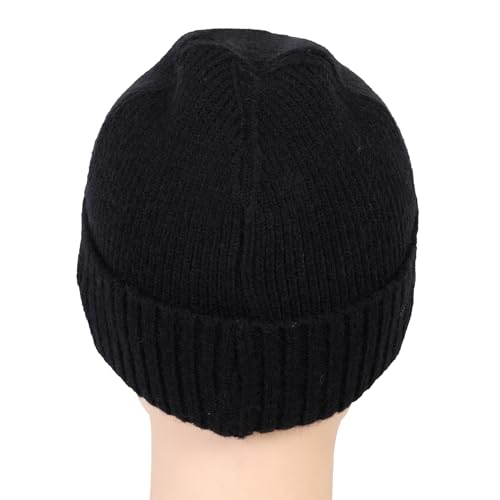 Bonjour Men's Wool Winter Cap | Trendy Thermal Cap for Boys & Men | Soft & Warm Winter Cap | Beanie Cap Black, Free Size - Image 4