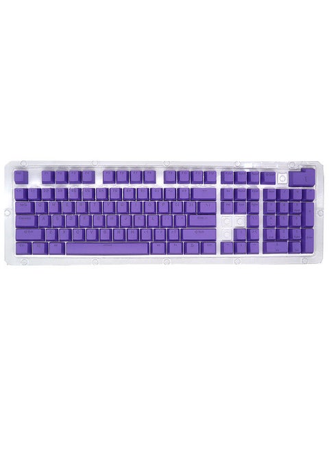 104 Keys Two-color Injection Molding PBT Keycap Set OEM Profile for Mechanical Keyboard Purple(Only Keycaps)