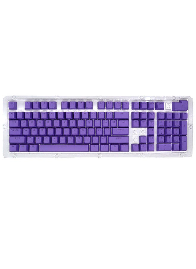 Generic - 104 Keys Two-color Injection Molding PBT Keycap Set OEM Profile for Mechanical Keyboard Purple(Only Keycaps) - Image 1