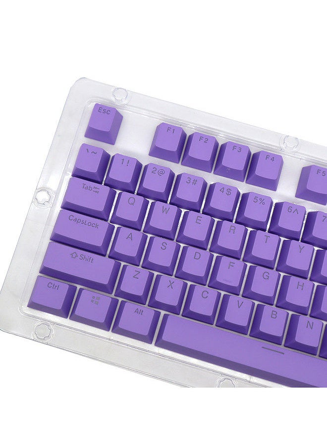 Generic - 104 Keys Two-color Injection Molding PBT Keycap Set OEM Profile for Mechanical Keyboard Purple(Only Keycaps) - Image 1