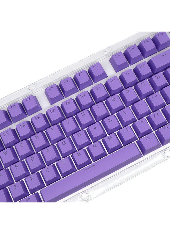 Generic - 104 Keys Two-color Injection Molding PBT Keycap Set OEM Profile for Mechanical Keyboard Purple(Only Keycaps) - Image 1