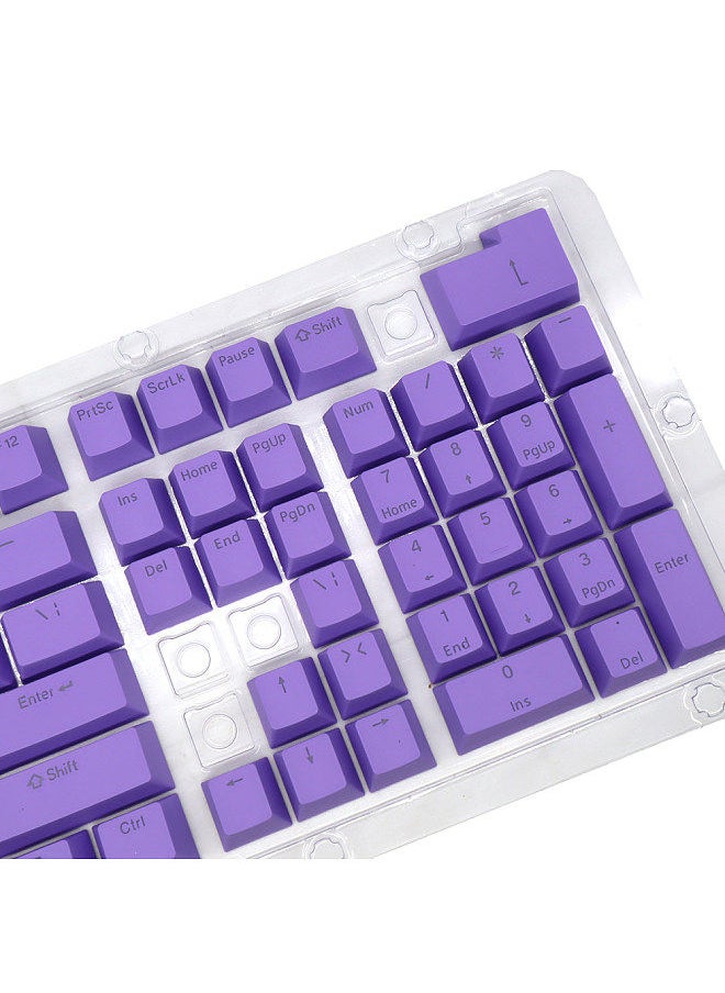 Generic - 104 Keys Two-color Injection Molding PBT Keycap Set OEM Profile for Mechanical Keyboard Purple(Only Keycaps) - Image 1