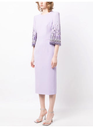 Elegant Lilac Bead - Embellished Dress, Half - Sleeves & Sheath Silhouette, Formal/Cocktail Outfit - pzsku/Z8FBA311D1C60B804914DZ/45/1746197146/5759383e-d667-433d-b386-c92952221986