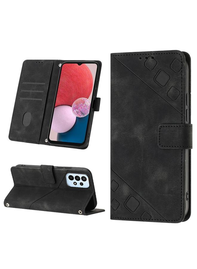 S-TOP Case For Samsung Galaxy A13 Lite / A13 4G Skin-feel Embossed Leather Phone Case - Image 1