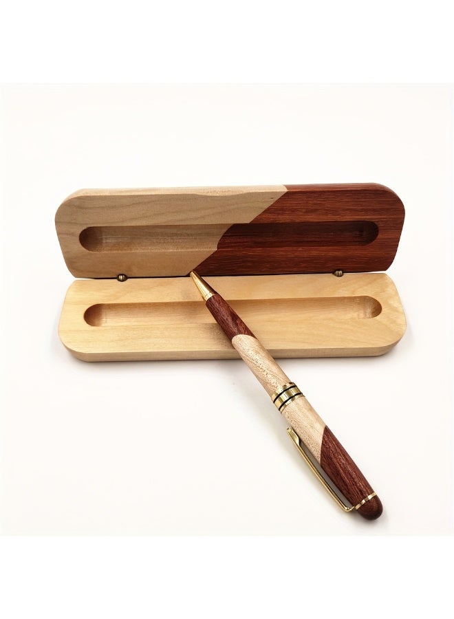 Luxury Wooden Ballpoint Pen Gift Set - Handcrafted Ballpoint Pens with Elegant Display Case, Premium Business Gift for Men & Women - Image 2
