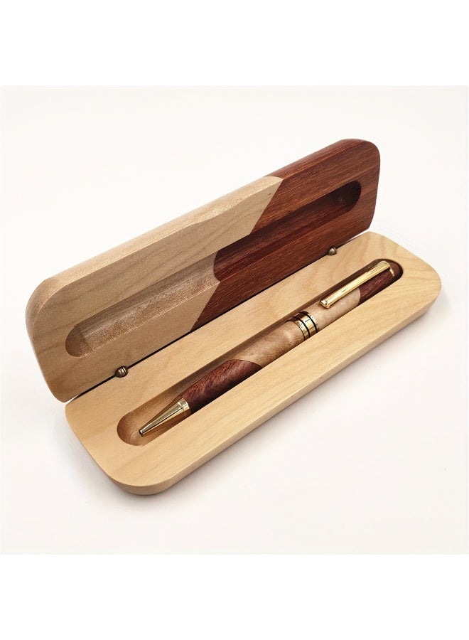 Luxury Wooden Ballpoint Pen Gift Set - Handcrafted Ballpoint Pens with Elegant Display Case, Premium Business Gift for Men & Women - Image 4