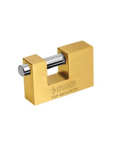 SGS 90mm Rectangular Pad Lock Gold Color  - Image 1
