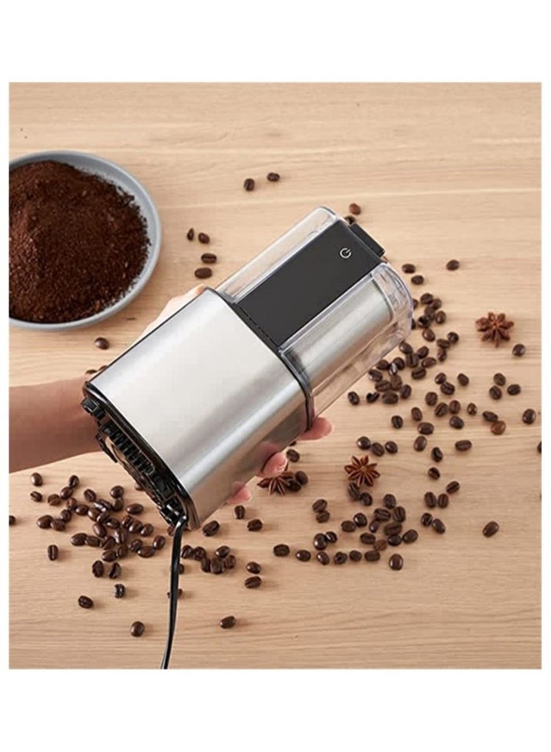واي آند دي مطحنة قهوة كهربائية قابلة للتعديل ، شفرات برطمان من الفولاذ المقاوم للصدأ لحبوب القهوة طحن البهارات المجففة وعاء قابل للفصل ذات سعة كبيرة - Image 5